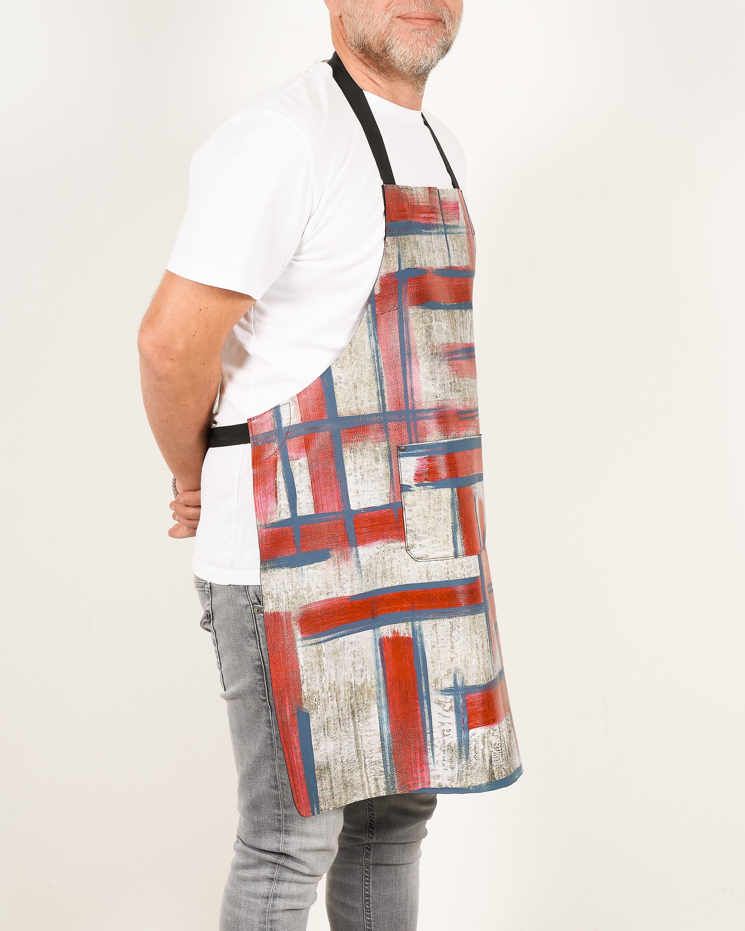 Personalized Hand-Painted Apron for Craftsmen & Chefs - Custom Leather Workwear