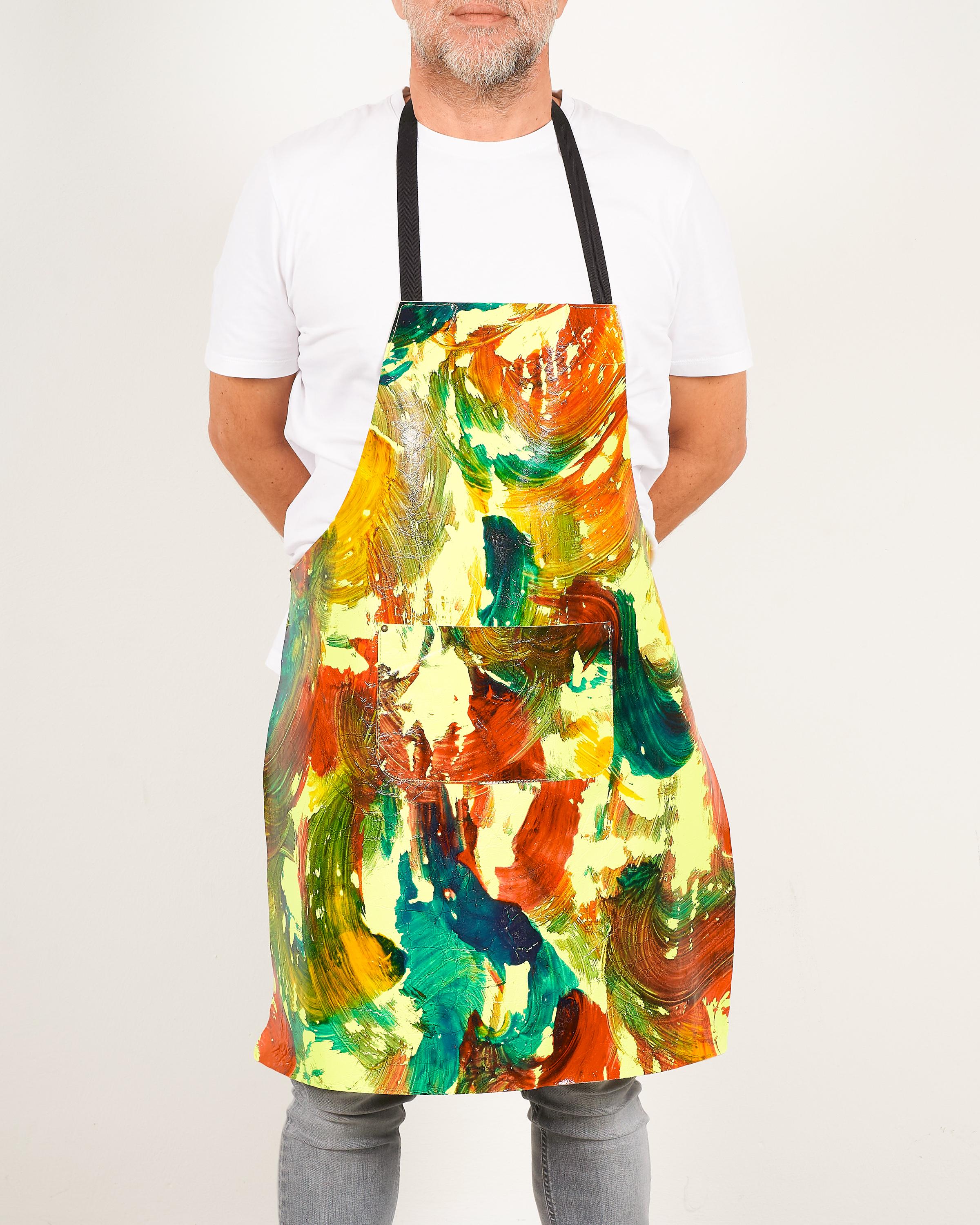 One-of-a-Kind Leather Apron – Hand-Painted & Unisex for All Artists!