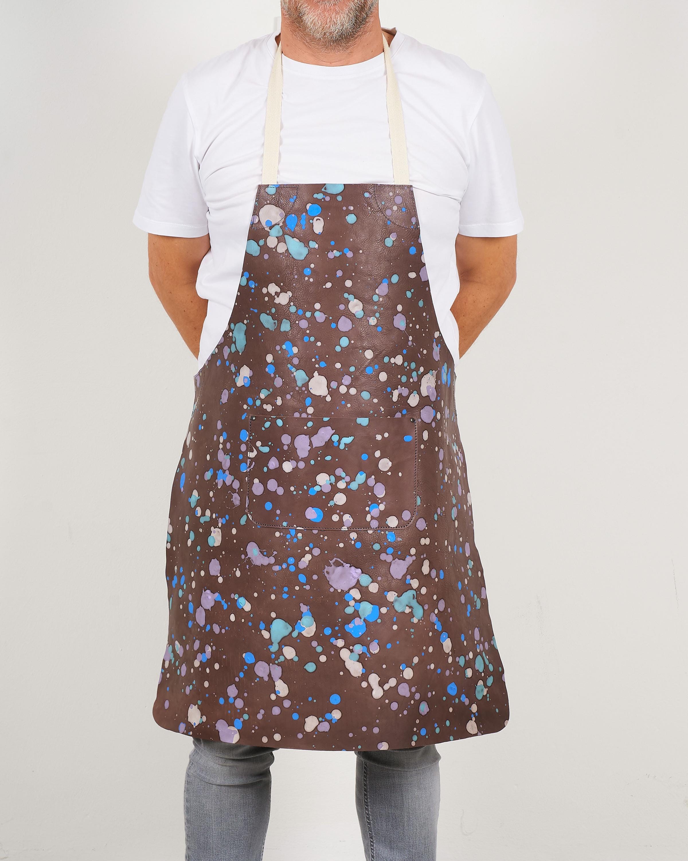 Luxury Leather Apron – Hand-Painted Customizable, Ideal for Artists, Woodworkers & Tattooists