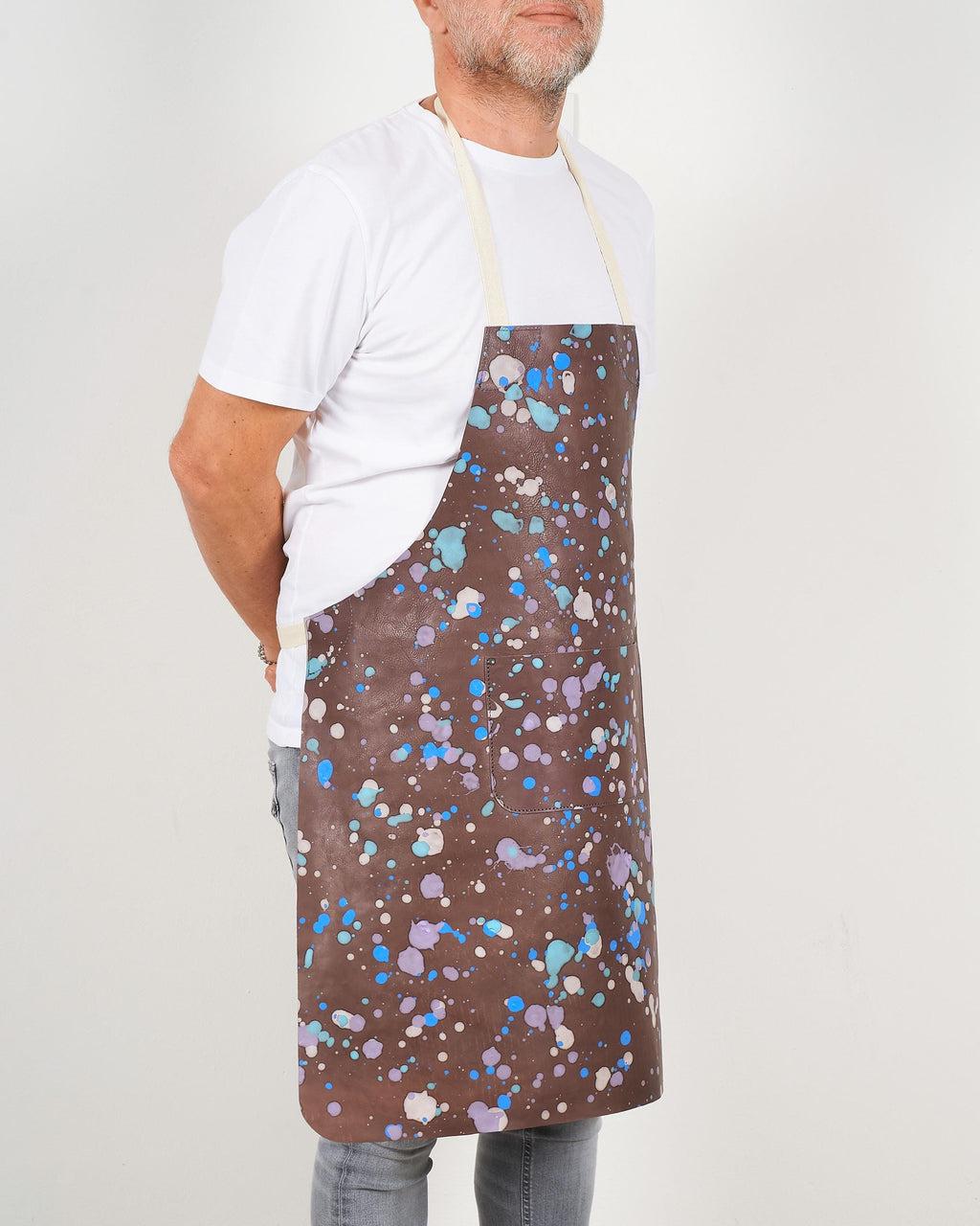 Luxury Leather Apron – Hand-Painted Customizable, Ideal for Artists, Woodworkers & Tattooists