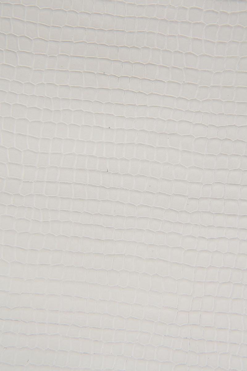 Off WHITE crocodile embossed leather hide soft matt CROC printed cowhide, genuine cowhide ideal for handcrafting B17055-ST La Garzarara