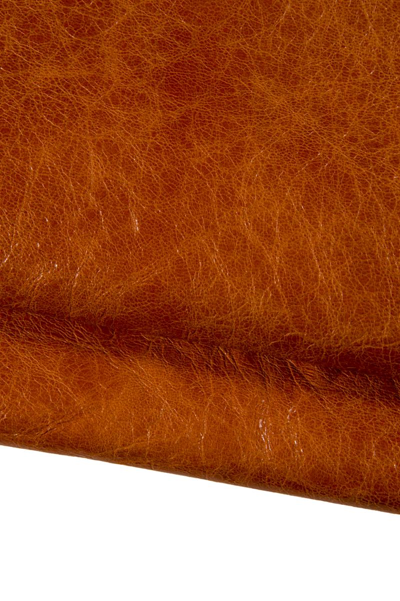 Bundle Orange leather skins, Orange metallic textured Leather Hides for Bags, Wallets & Crafts, set of 3 skins B17122-MT La Garzarara