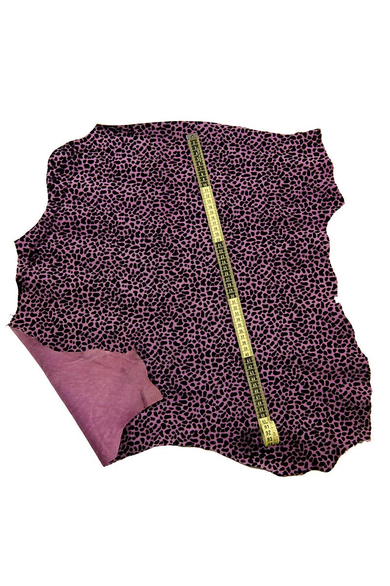 Pink black leopard print leather hide, animal print leather skin fashion fuchsia pattern, bold leopard textureB16952-ST La Garzarara