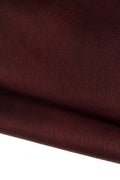 Burgundy AGED leather skin, sponged pebble grain printed goatskin, sporty soft METALLIC hide B16849-VT La Garzarara