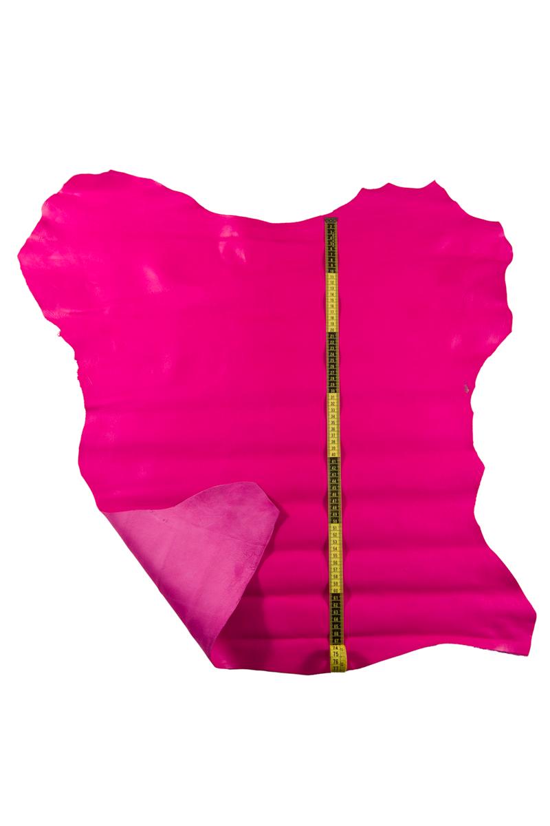 FUCHSIA lambskin leather hide, ultra soft silky smooth NAPPA leather, ideal for crafting and diy projects B16959-TU La Garzarara