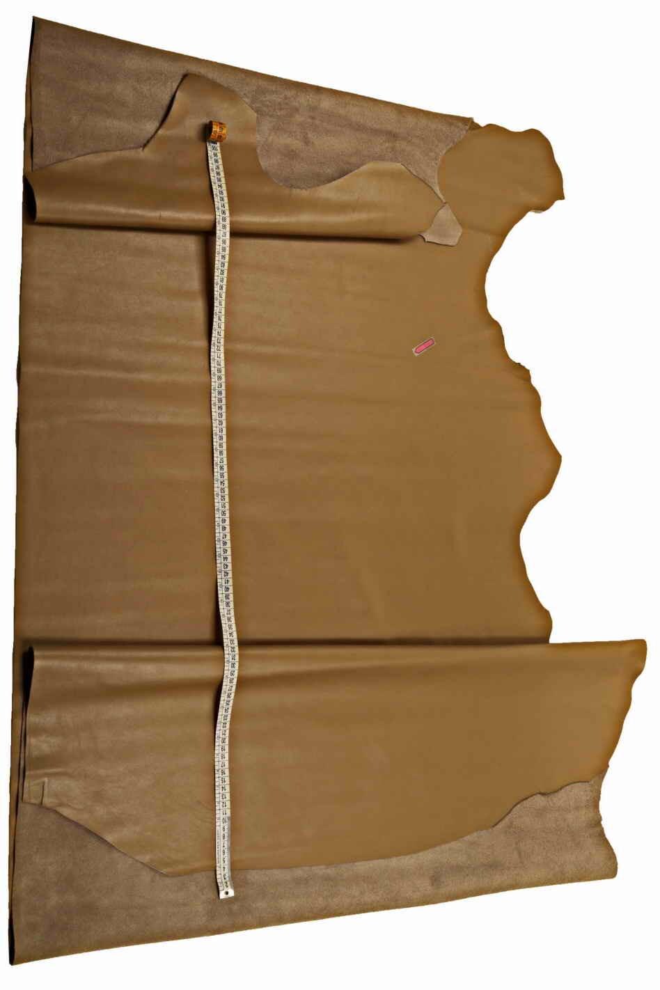 Camel tan calfskin leather hide skin, smooth full grain cow leather for bags handbags wallets B17577-TU La Gararara