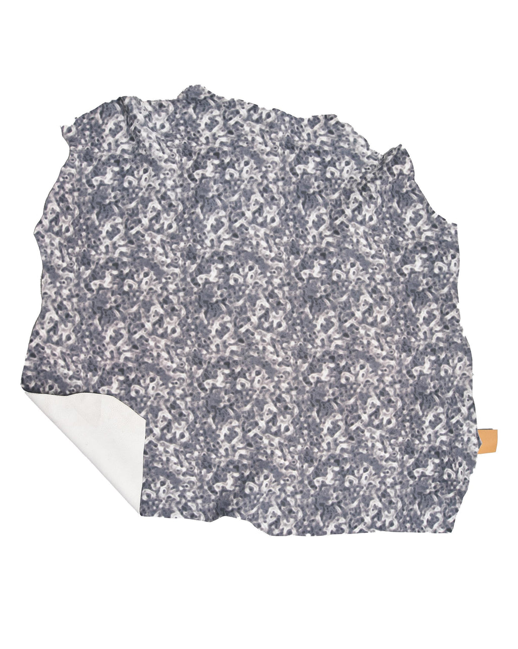 ABSTRACT print on leather skin, grey white black textured sheepskin, super soft nappa hide, for diy projects B17144-ST La Garzarara