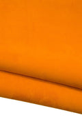 Orange Fine Suede Leather Hide, Genuine Goat Velvet Skin Premium Italian Leather B17069-TU La Garzarara