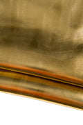 Old GOLD metallic soft leather skin, smooth bright goatskin sparkle hide, BEIGE basis 0.9 - 1.1 mm diy projects B16965-MT La Garzarara