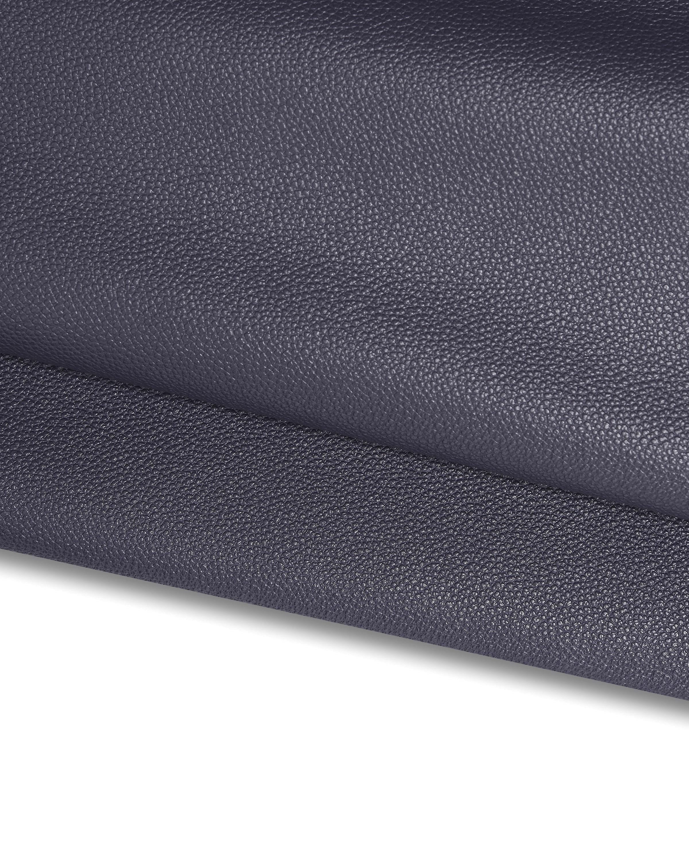 Blue GRAINY leather hide, tiny pebble grain printed cowhide, royal blue semi glossy soft calfskin, 1.4 - 1.6 mm B17240-TU La Garzarara