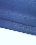 Royal blue PEBBLED cowhide, tumble grain leather hide, soft semi glossy embossed calfskin 1.6 - 1.8 mm for crafting B17206-TU La Garzarara
