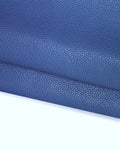 Royal blue PEBBLED cowhide, tumble grain leather hide, soft semi glossy embossed calfskin 1.6 - 1.8 mm for crafting B17206-TU La Garzarara