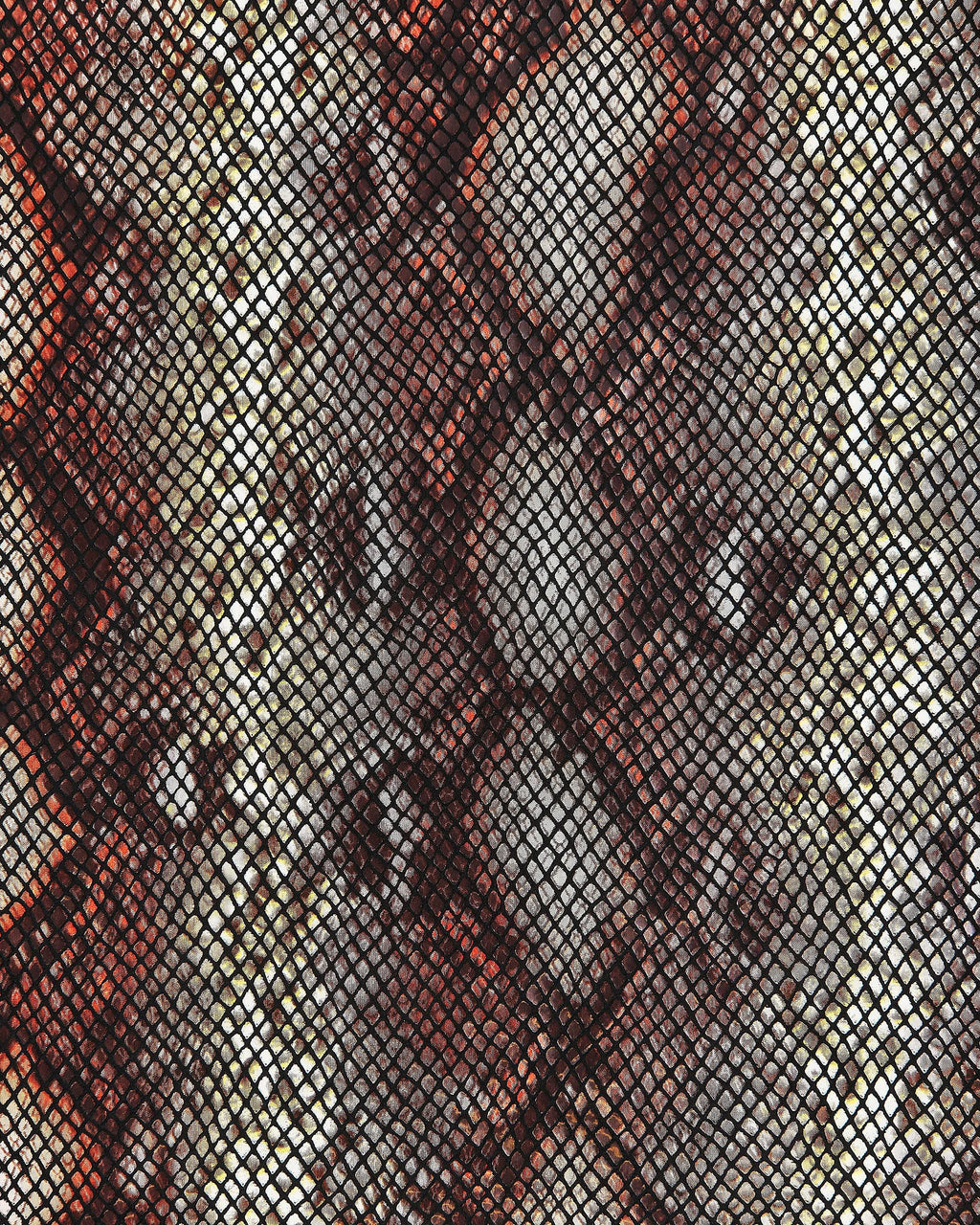 Brown PYTHON leather hide smooth and reptile embossed, warm cognac snake pattern textured skin full hides set B17168-ST La Garzarara