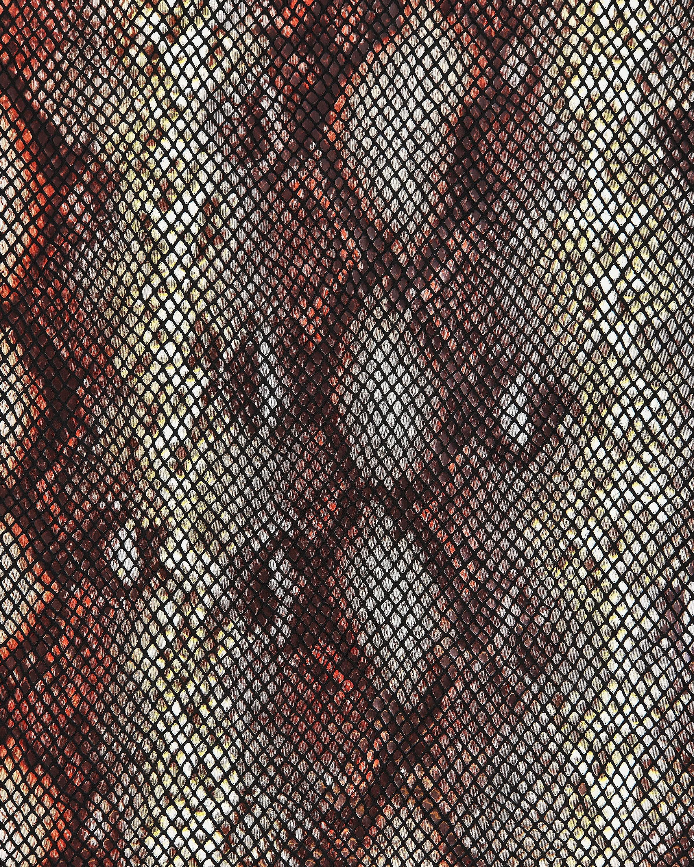Brown PYTHON leather hide smooth and reptile embossed, warm cognac snake pattern textured skin full hides set B17168-ST La Garzarara