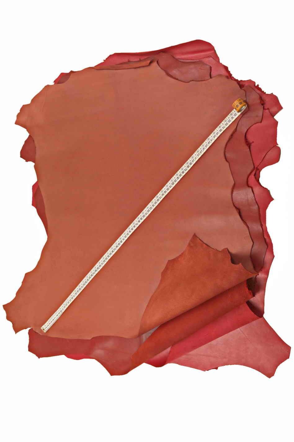 Italian Leather Red Hide Smooth Lamb Skin B17574-TU La Garzarara