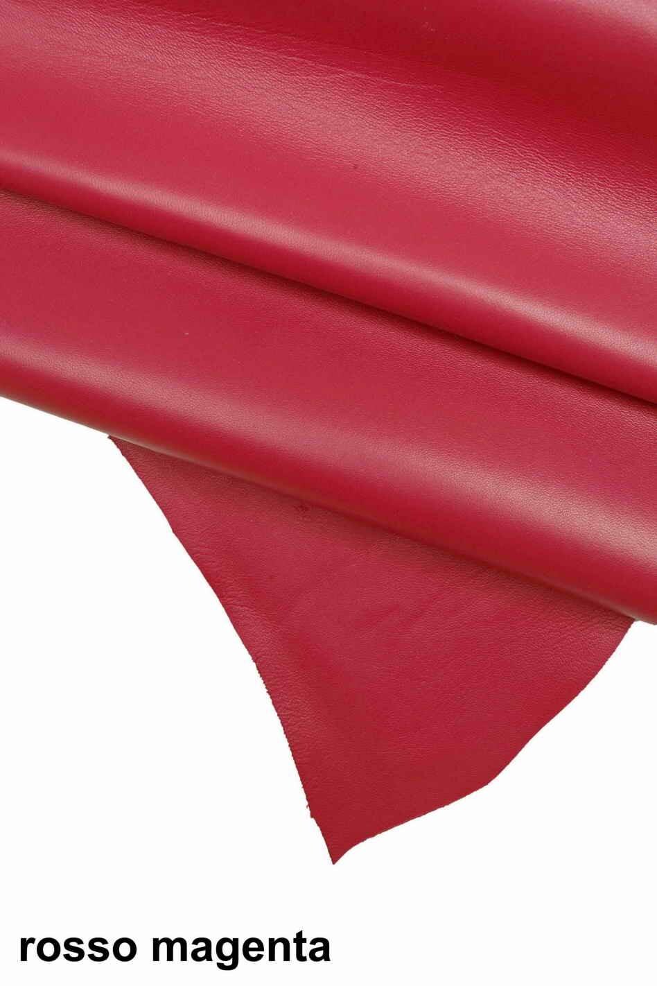 Italian Leather Red Hide Smooth Lamb Skin B17574-TU La Garzarara