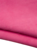 Suede Hot pink leather skin, soft Velvet Finish Premium Italian Goat Leather for Leathercraft B17071-TU La Garzarara