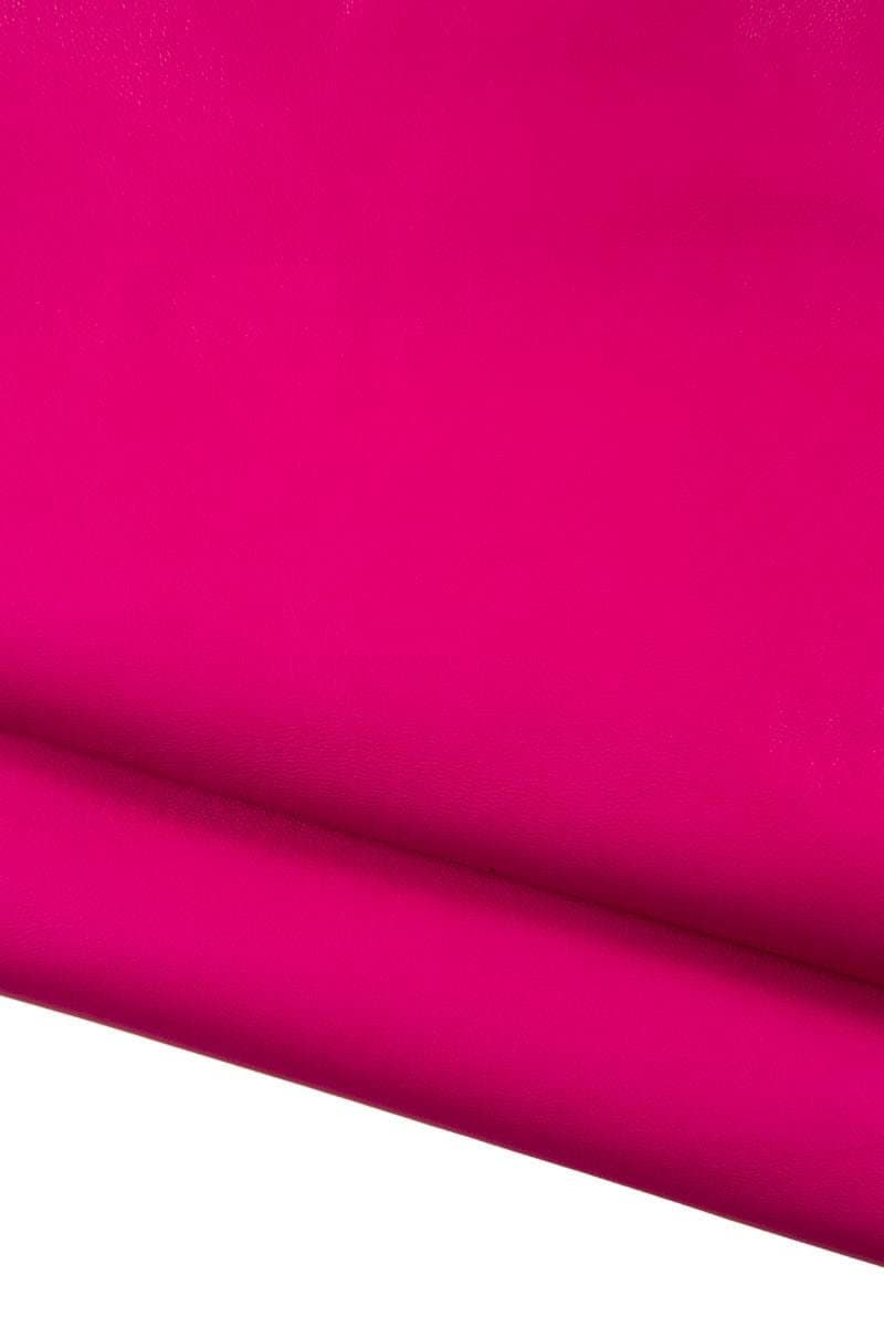FUCHSIA lambskin leather hide, ultra soft silky smooth NAPPA leather, ideal for crafting and diy projects B16959-TU La Garzarara