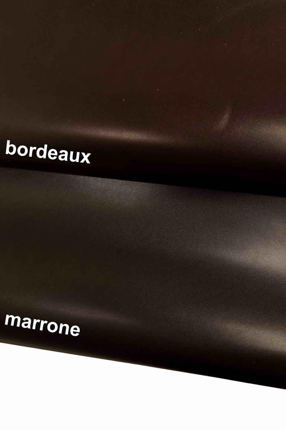 GENUINE smooth calf HIDE, brown burgundy quite shiny calfskin, medium softness, classic italian cow skins for crafting B17580-TU LaGarzarara