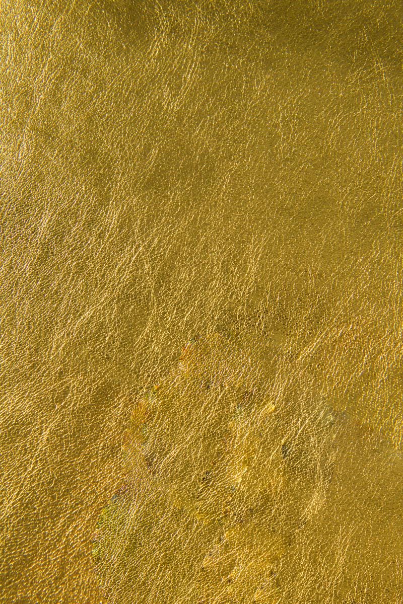 DOUBLE FACE leather skin, gold metallic military green suede goatskin soft italian leather hide, ideal for crafting and diy B16967-MT