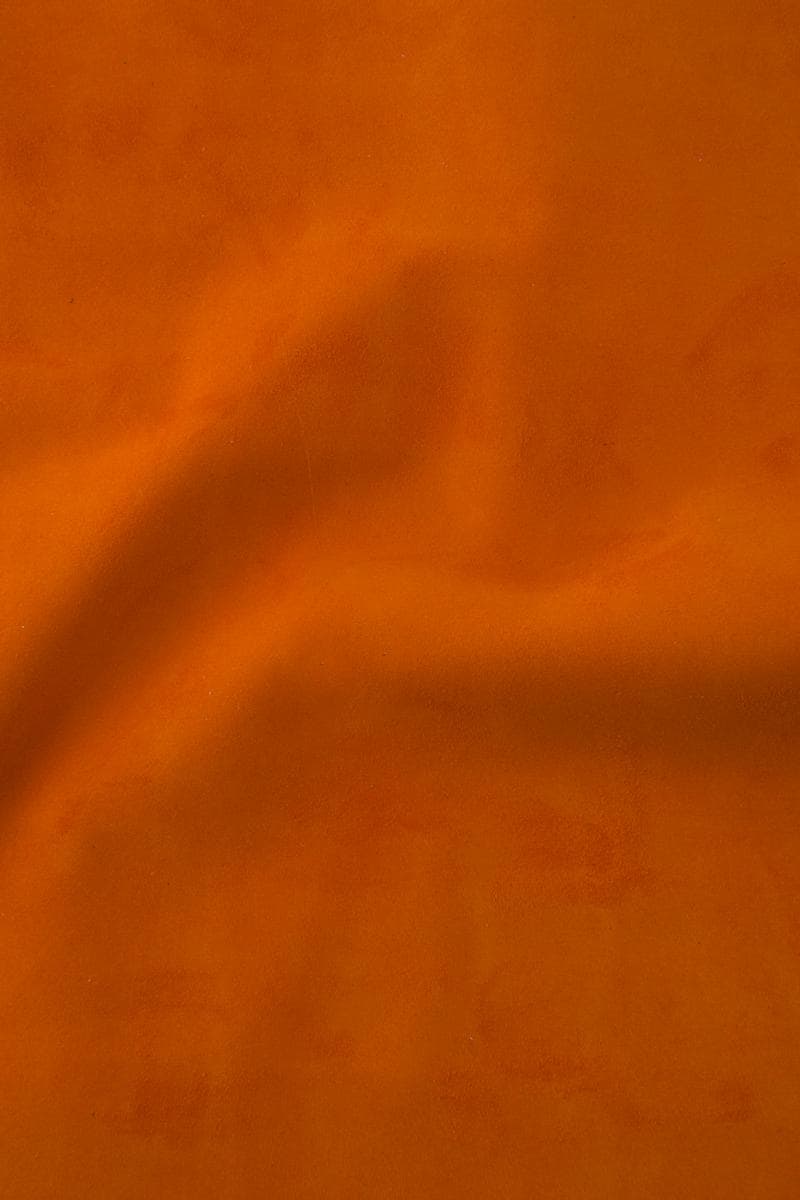 Burnt Orange SUEDE leather skin, bright soft velvety goatskin hide, 0.8 - 1.0 mm, ideal for diy projects B17344-TU La Garzarara