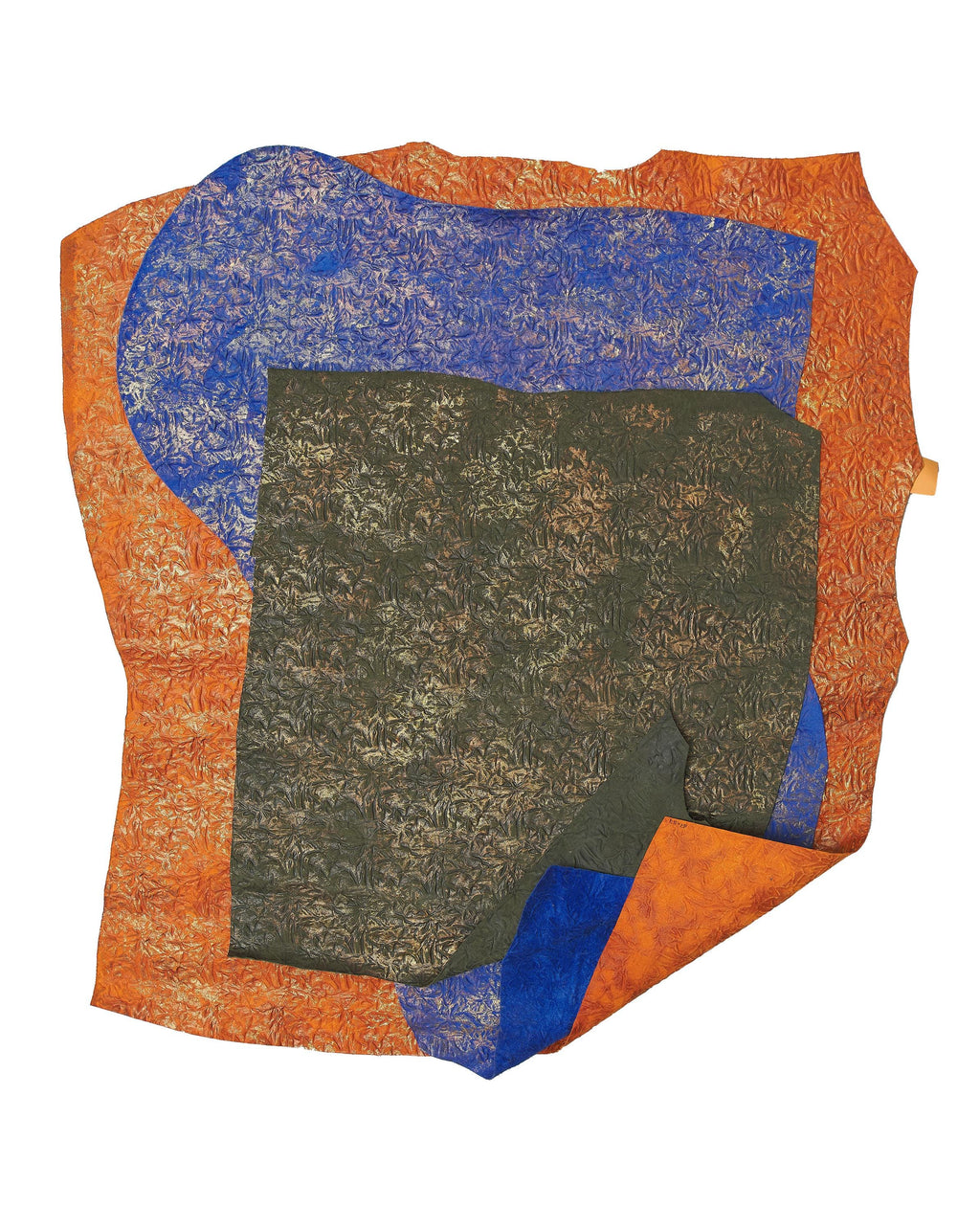 SPORTY leather hide, orange green blue CORTEX like embossed suede calfskin, soft vintage split cowhide B16866-VT La Garzarara