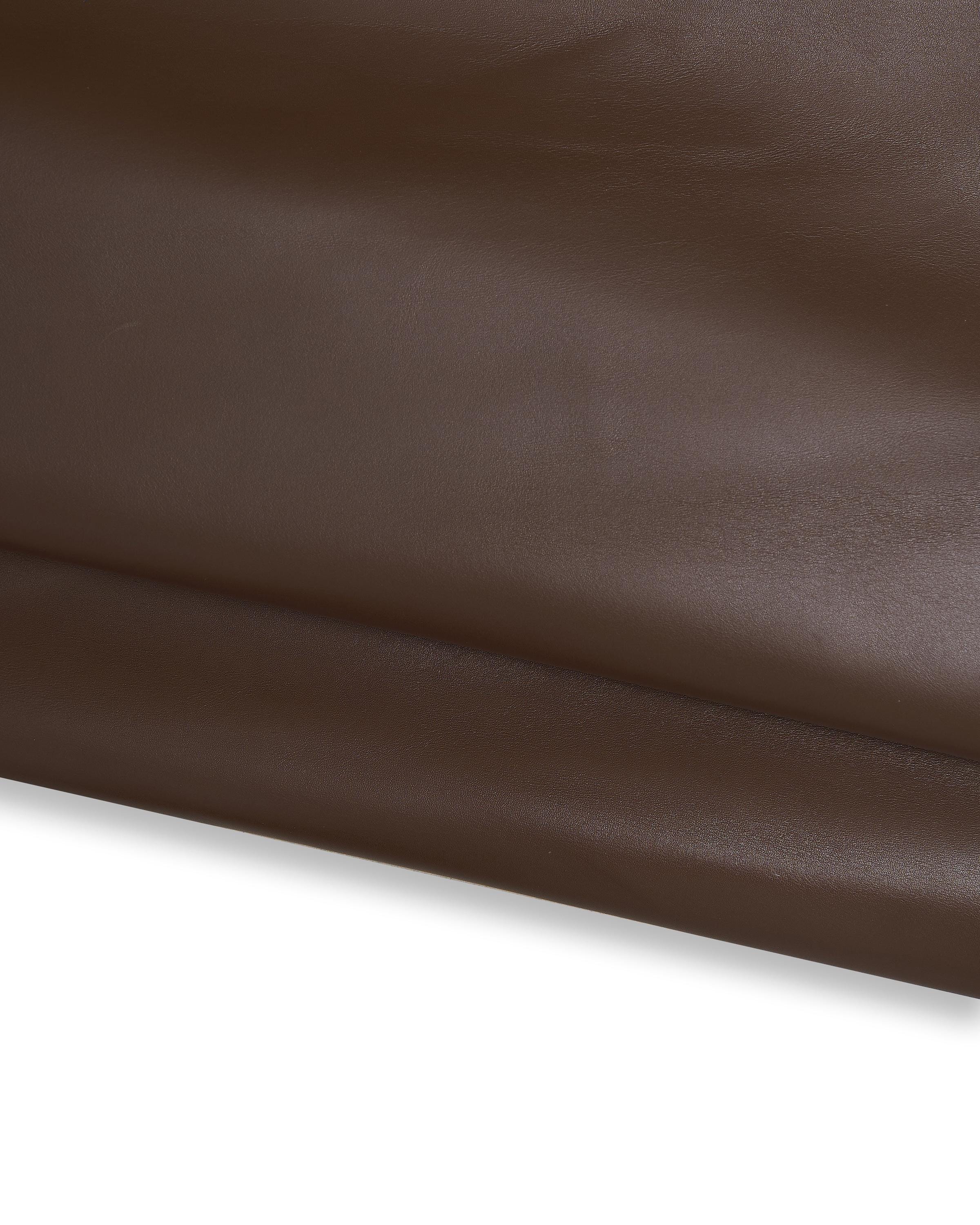 Coffe cow leather hide, soft chestnut cowhide skin, smooth genuine full grain cow 0.9 - 1.1 mm B17196-TU La Garzarara