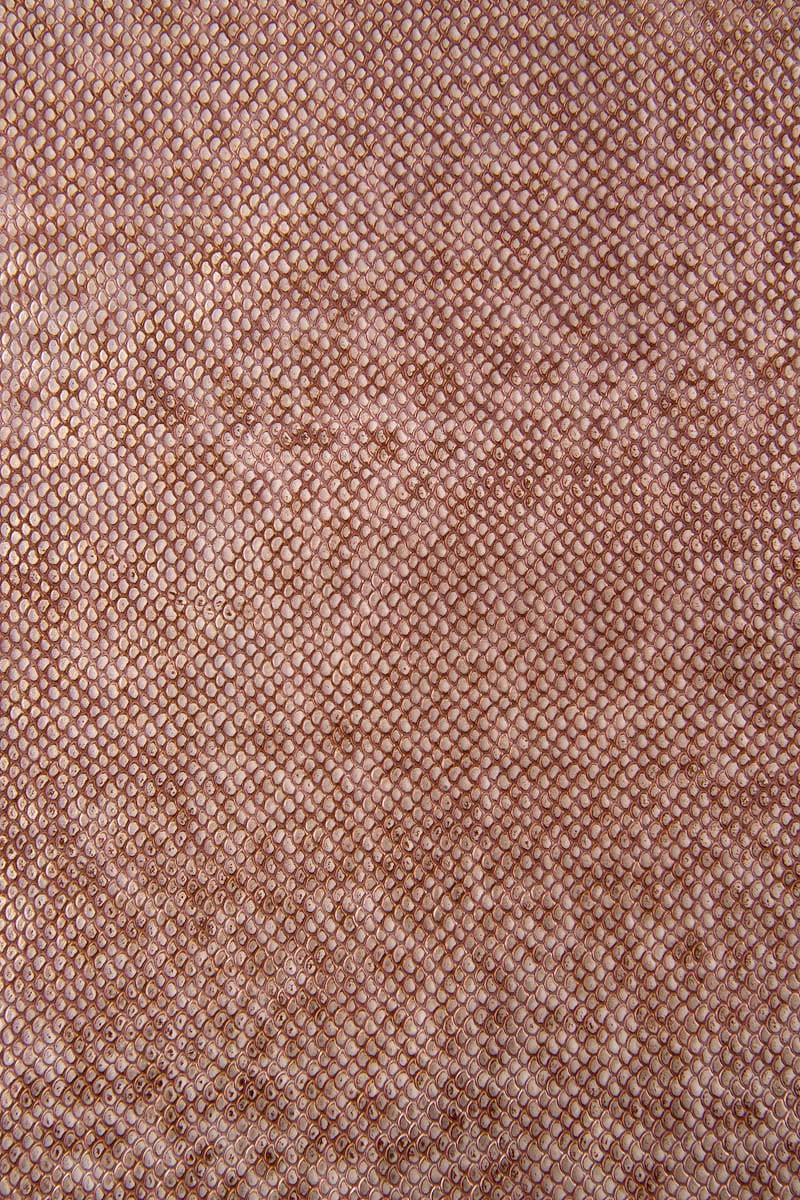 Rose Gold Leather, Lizard Print, Genuine Italian Leather, Soft Metallic Hide, Perfect for Bags, Sneakers B17377-MT(ST) La Garzarara