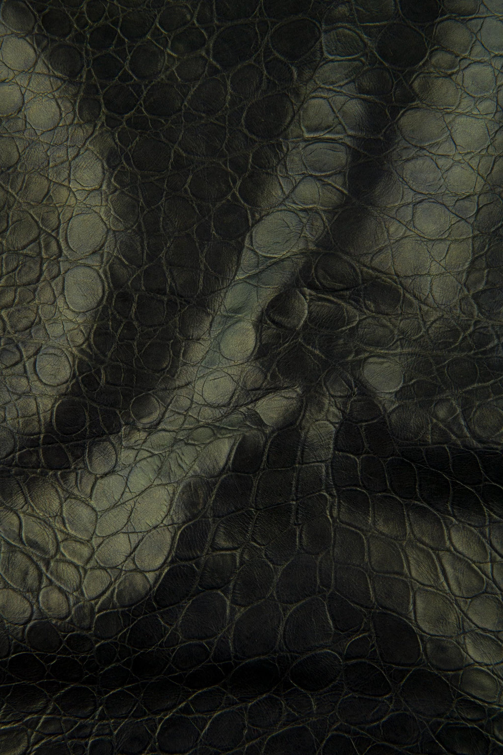 Bronze ALLIGATOR leather hide, metallic embossed shaded cowhide, crocodile printed calfskin soft B17338-MT(ST) La Garzarara