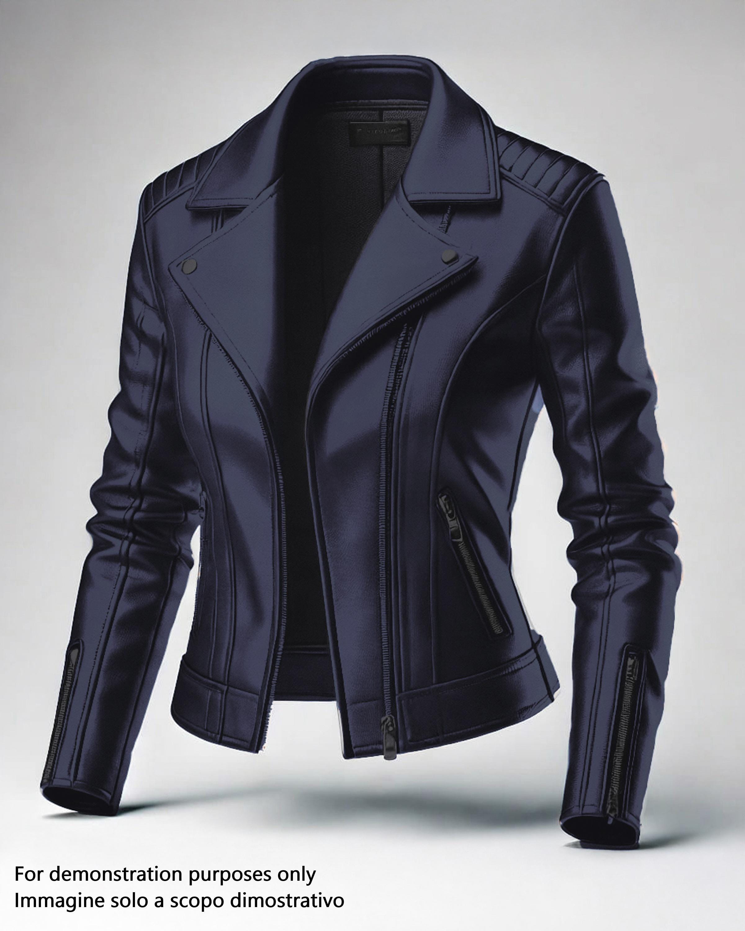Blue Smooth Lambskin Leather, Suplle Garment Hide Blue INDIGO , premium NAPPA leather skin for clothing B17595-TU La Garzarara