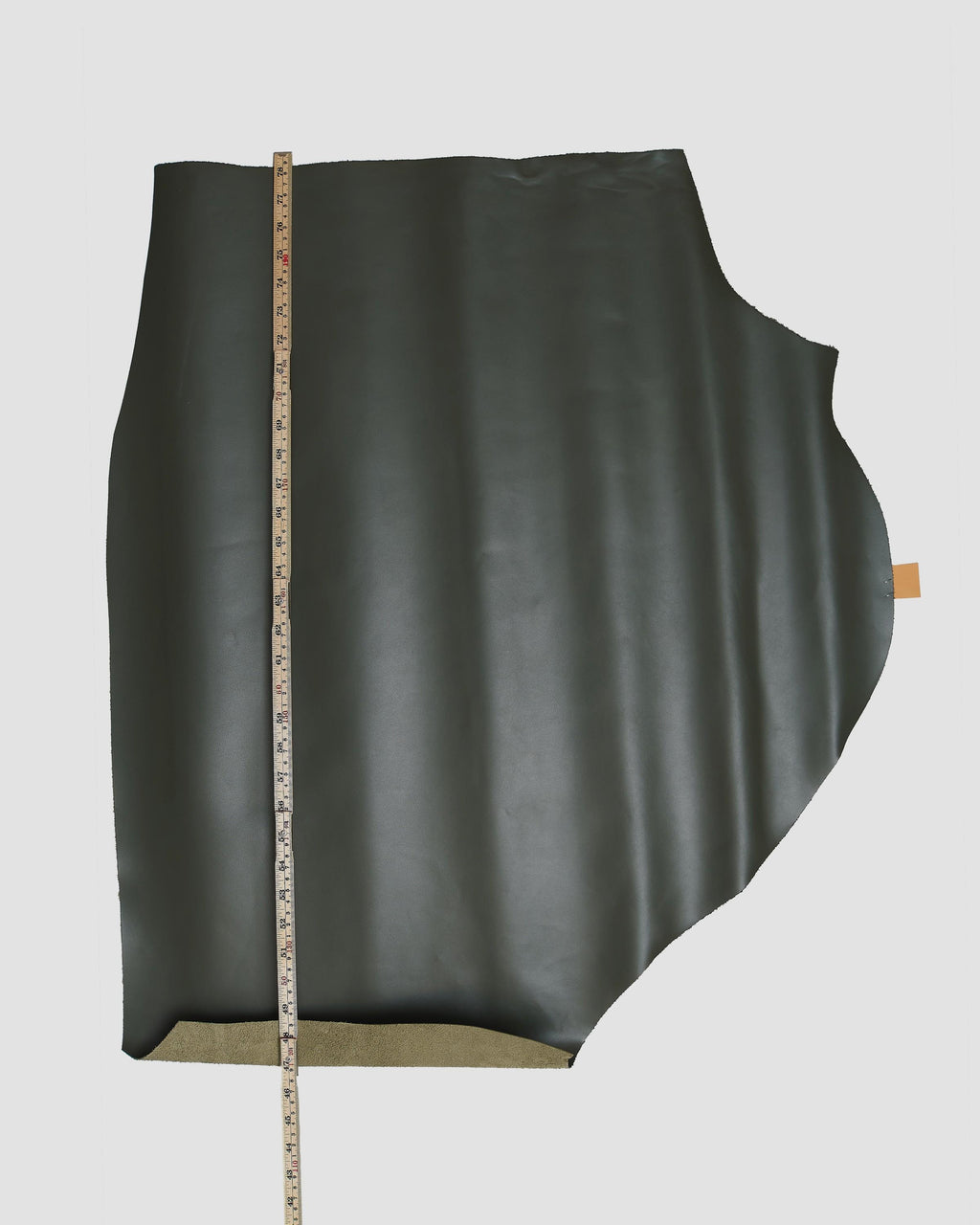 Army green leather hide, glossy full grain cowhide leather, with medium softness, premium cow for bags B17236-TU LaGarzarara