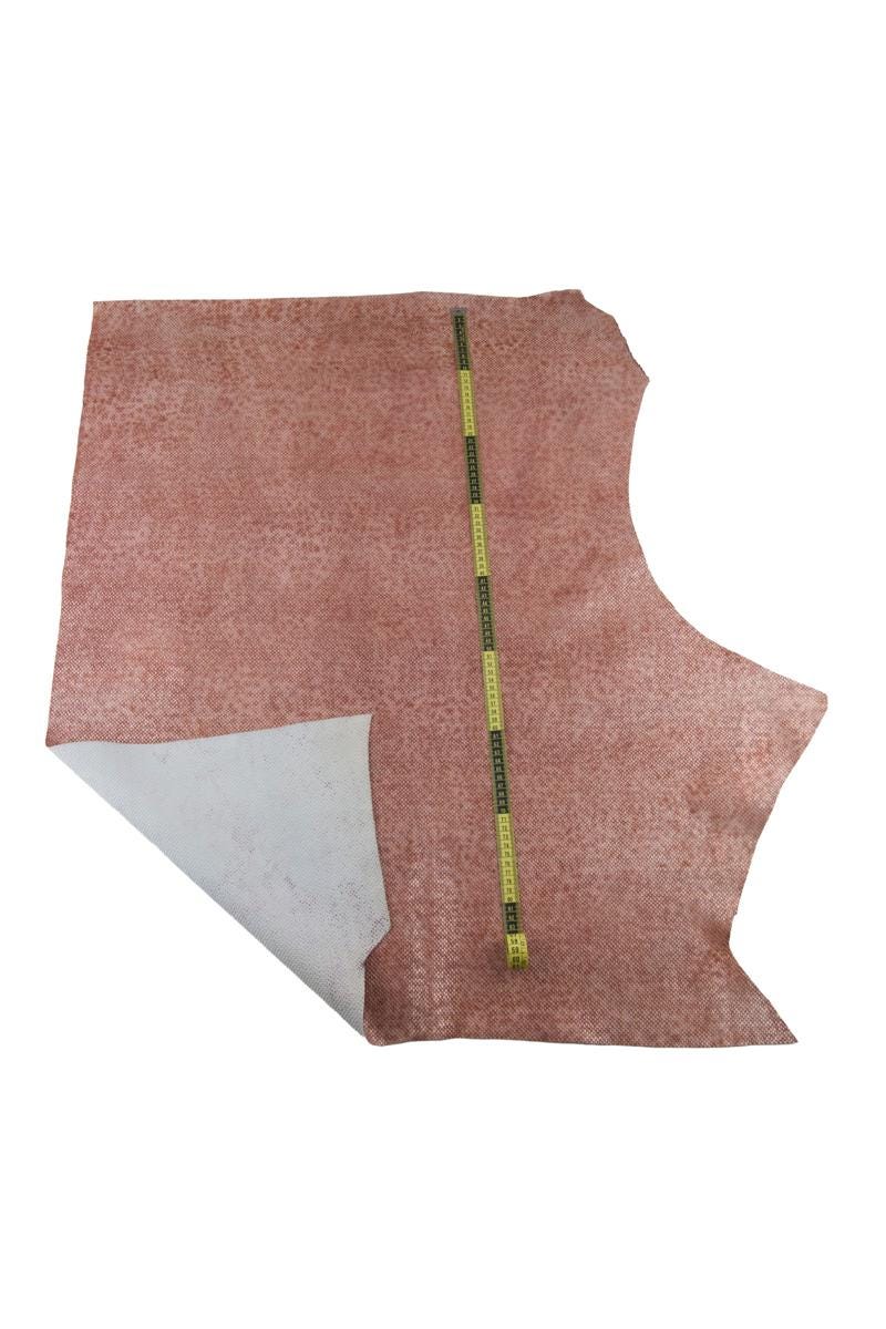 Rose Gold Leather, Lizard Print, Genuine Italian Leather, Soft Metallic Hide, Perfect for Bags, Sneakers B17377-MT(ST) La Garzarara