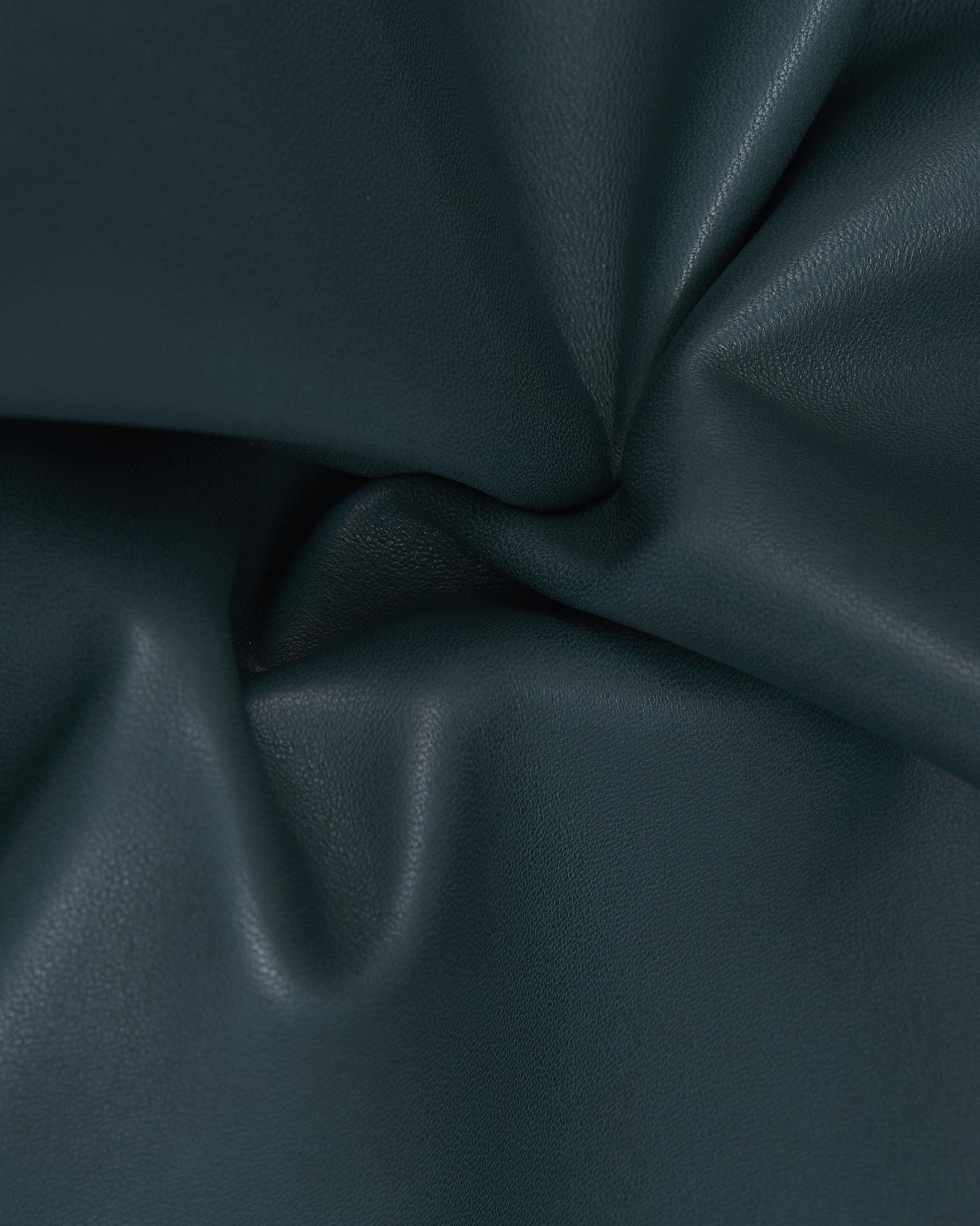 Petroleum green Ultra Soft Lambskin Leather Hide, Nappa Garment sheepskin, very thin skin B17590-TU La Garzarara