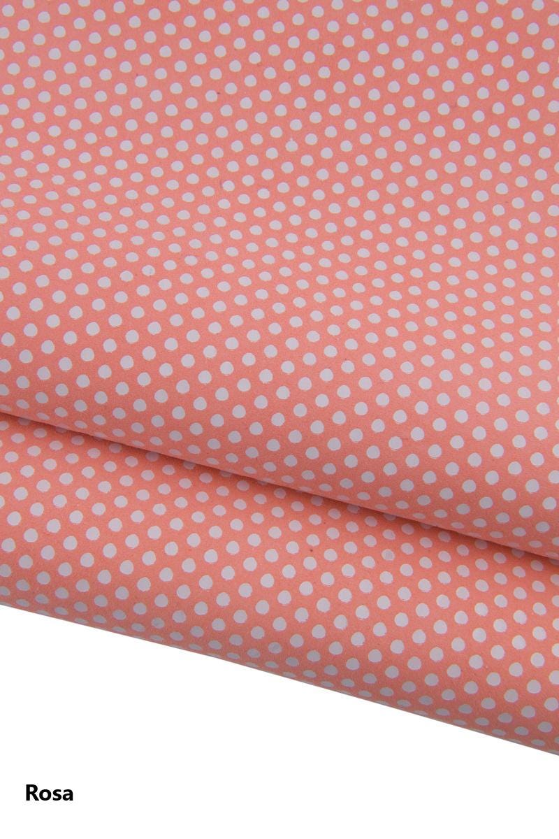 POLKA DOT printed suede leather skin, beige, pink, yellow, tan, orange textured soft goatskin B17346-ST La Garzarara