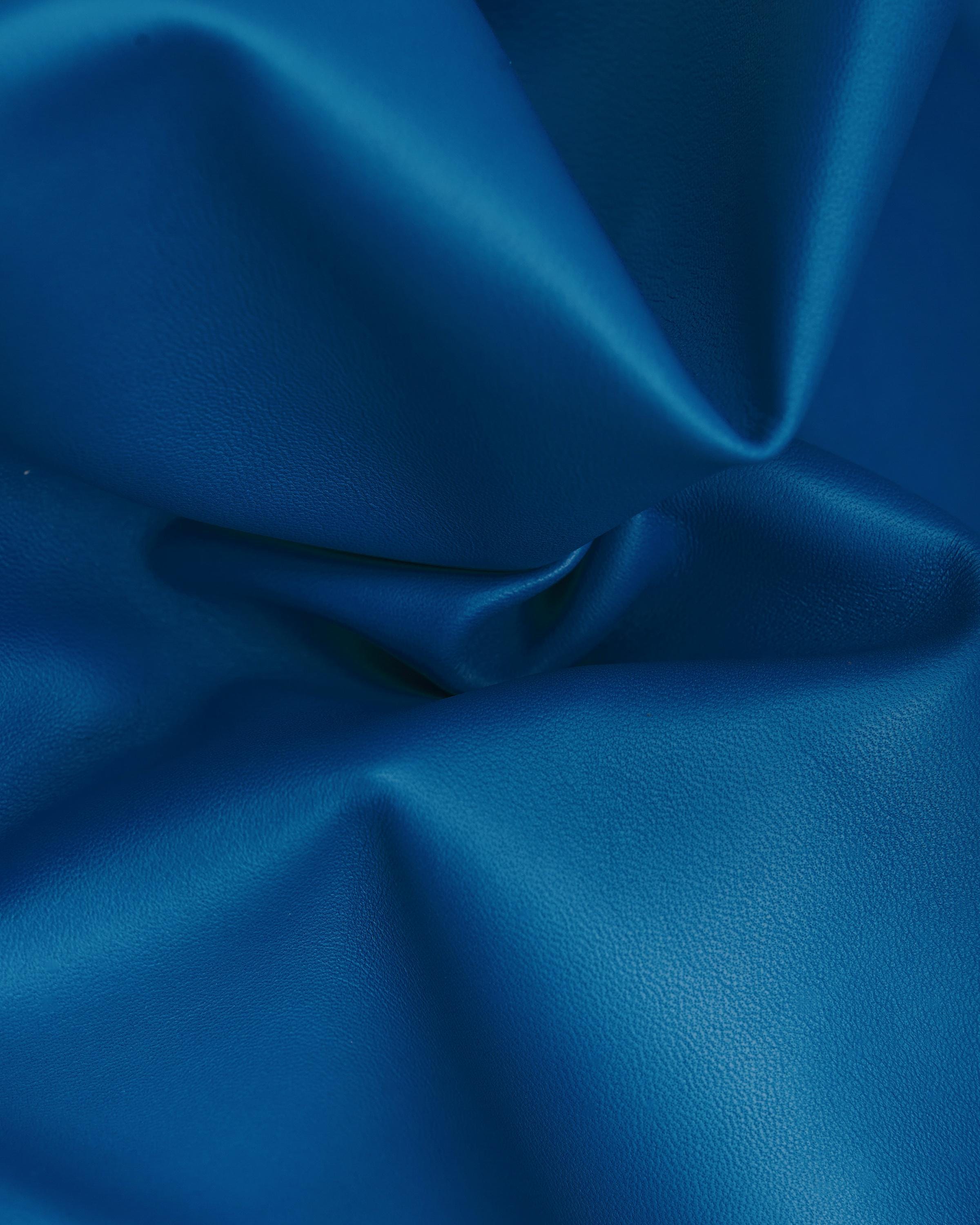 Light blue thin NAPPA leather hide, smooth soft lambskin for garments and hobbyists B17606-TU La Garzarara