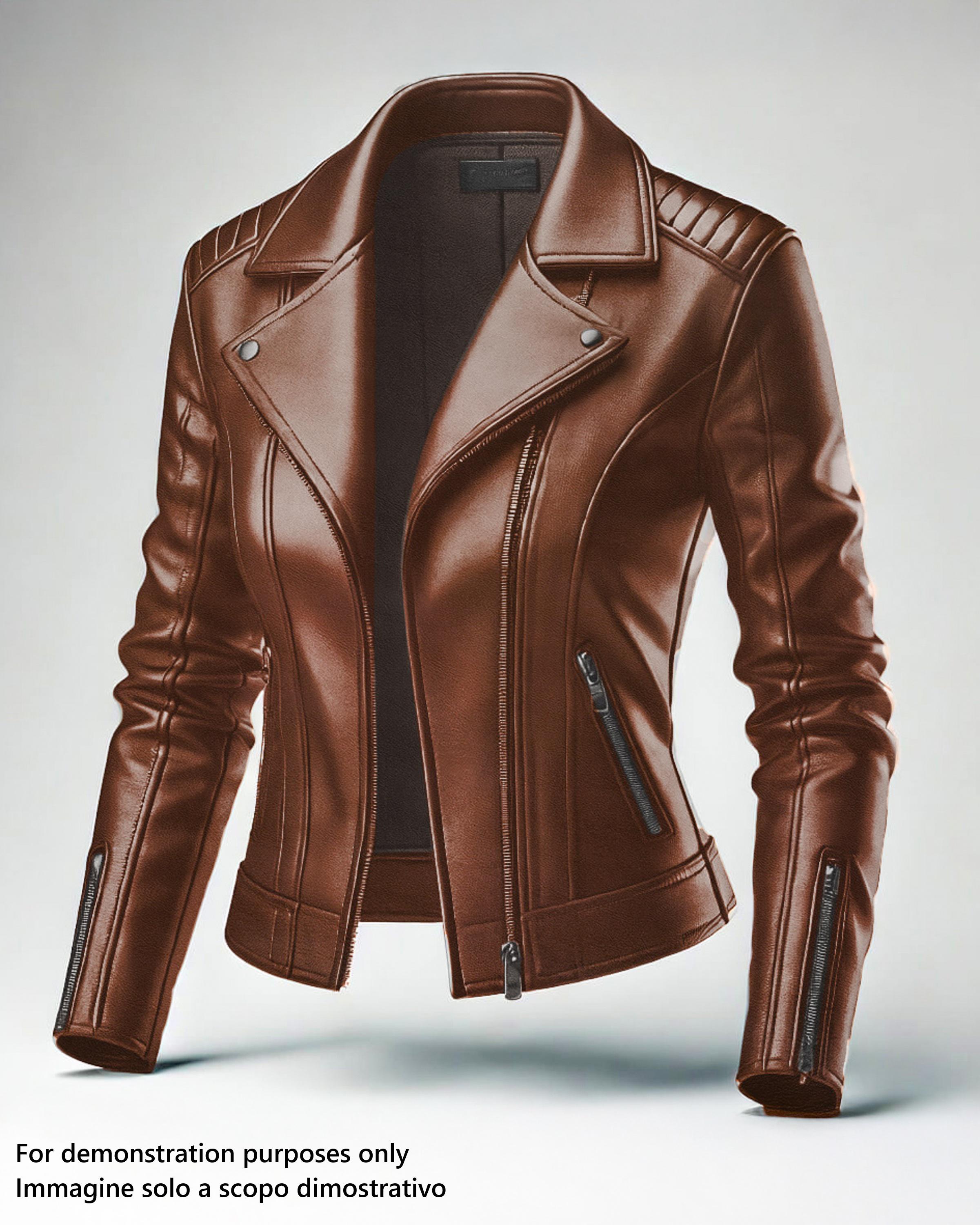 Chestnut NAPPA lambskin, glossy soft lamb, thin sheepskin leather for garments and clothes B17625-TU La Garzarara