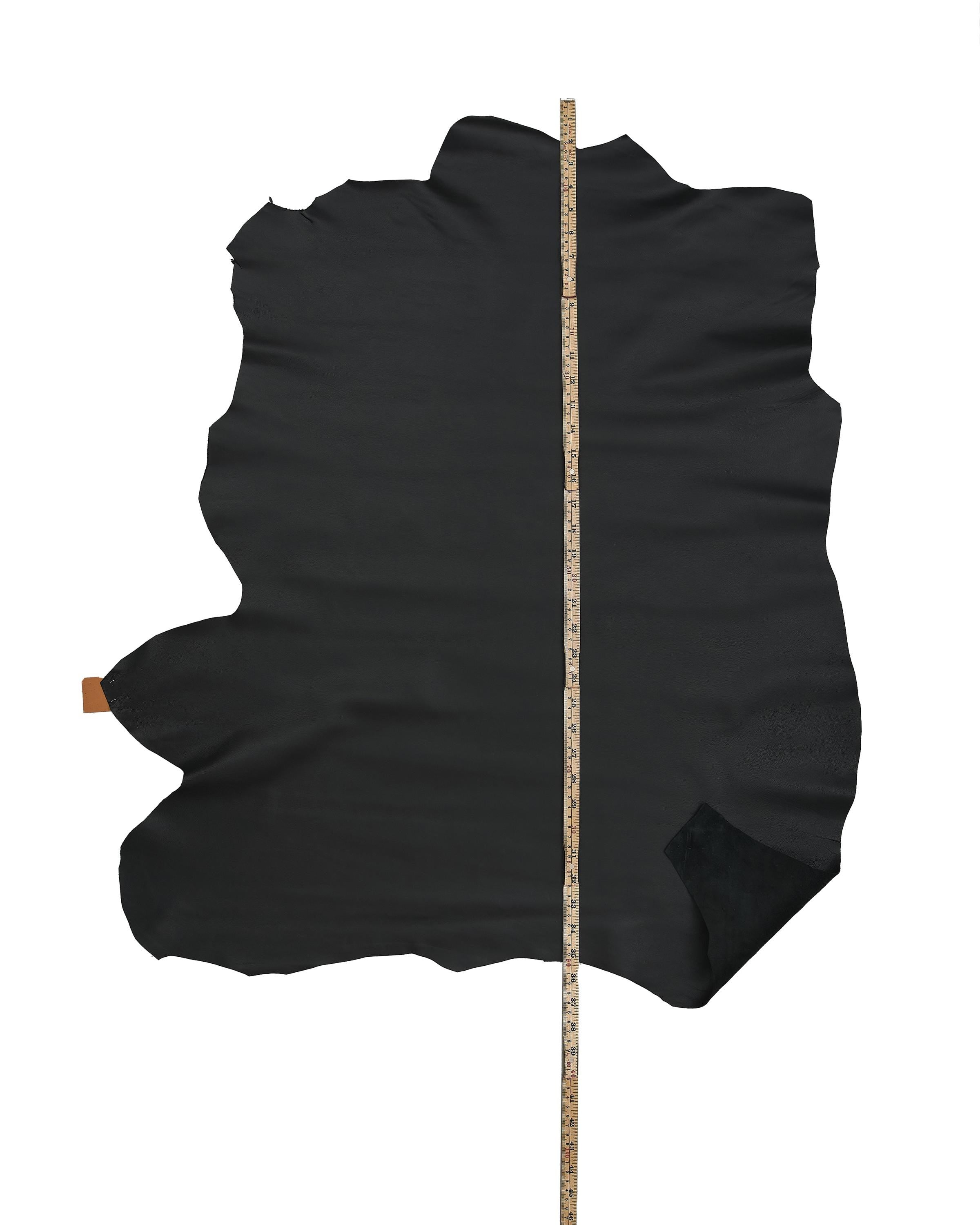 Soft black lambskins lot for Jacket, black NAPPA lamb, thin smooth soft sheepskin hide for CLOTHING 0.4 - 0.6 mm B18680-TB/B La Garzarara