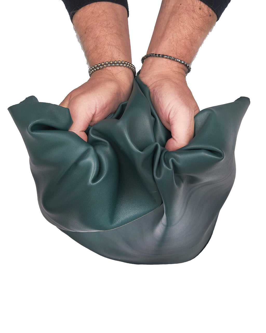 Petroleum green Ultra Soft Lambskin Leather Hide, Nappa Garment sheepskin, very thin skin B17590-TU La Garzarara