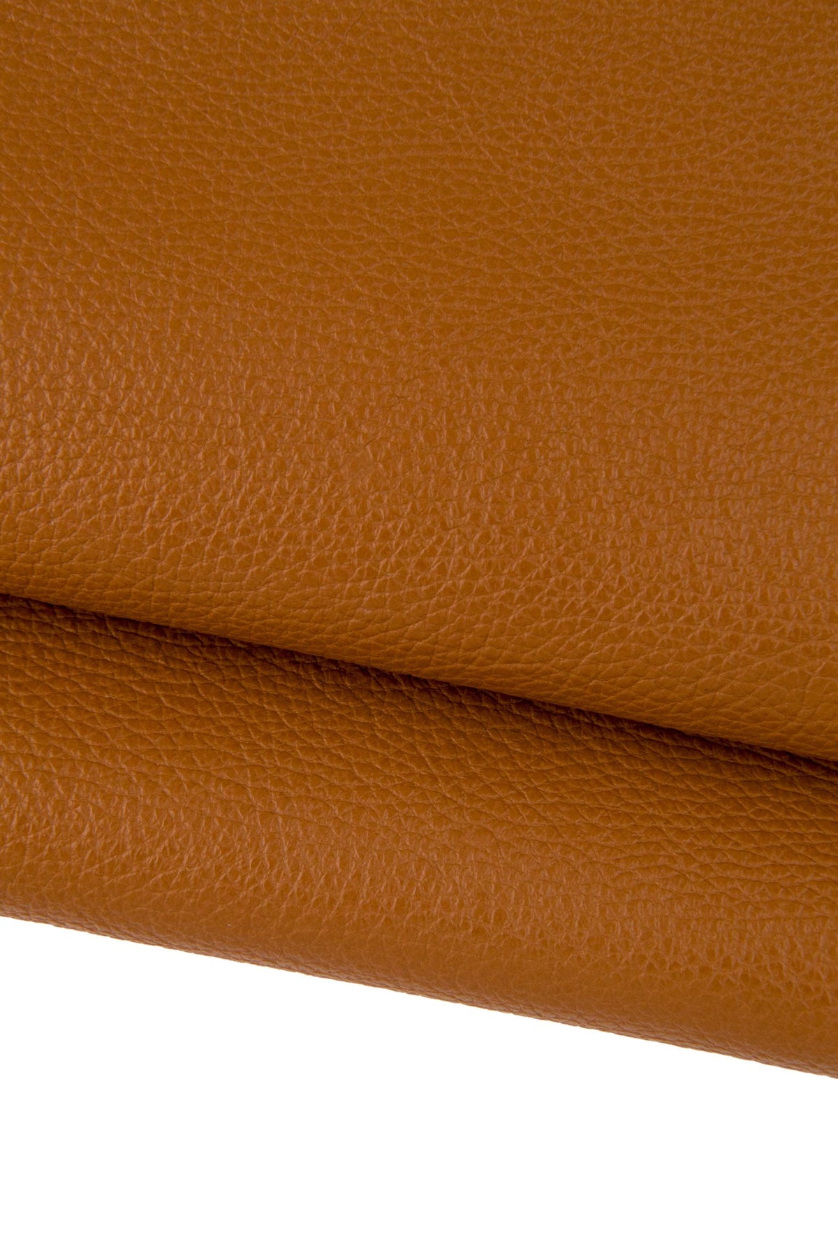 Tan PEBBLE grain printed leather hide, brown soft cowhide, semi glossy embossed calfskin B17635-TU La Garzarara