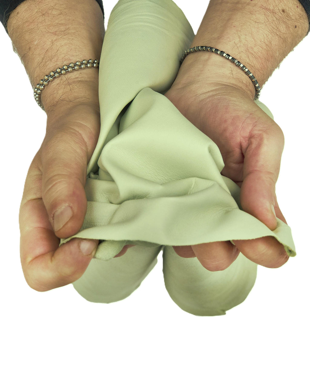 Pastel Pistachio green NAPPA leather, smooth soft lambskin, thin sheepskin, supple hide for garnments B17591-TU La Garzarara