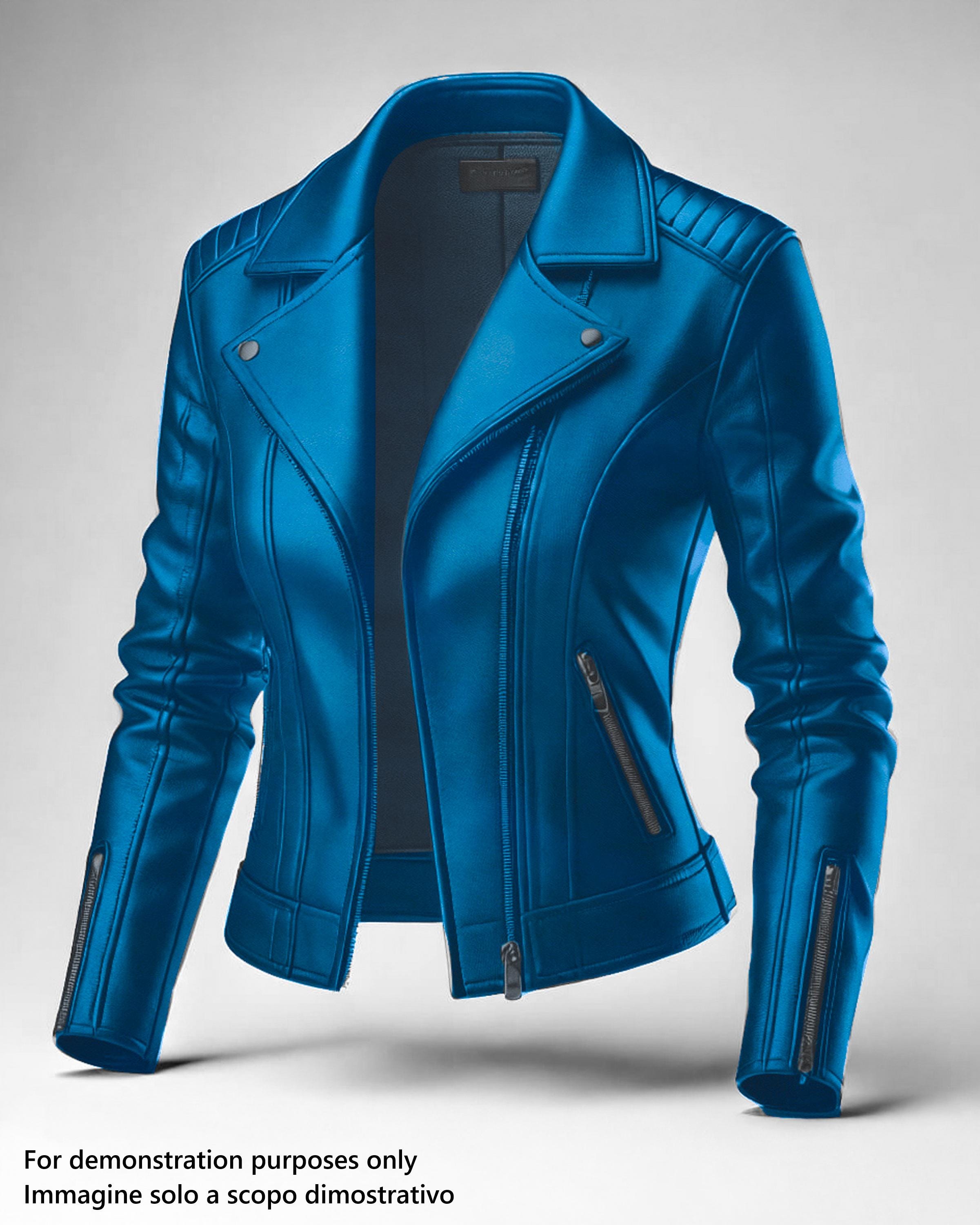 Light blue thin NAPPA leather hide, smooth soft lambskin for garments and hobbyists B17606-TU La Garzarara