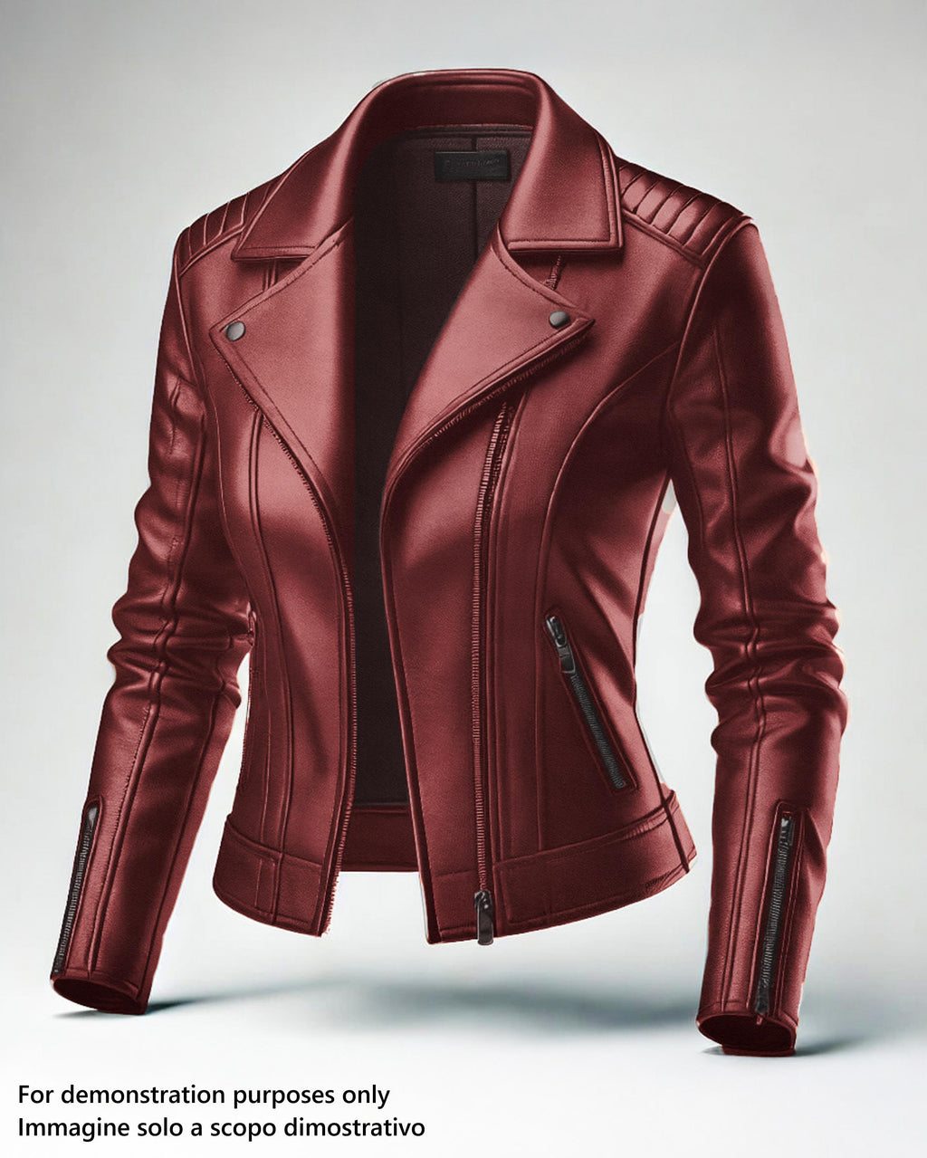 Dark red super soft leather skin, smooth supple lambskin NAPPA, silky sheepskin for garments B17624-TU La Garzarara
