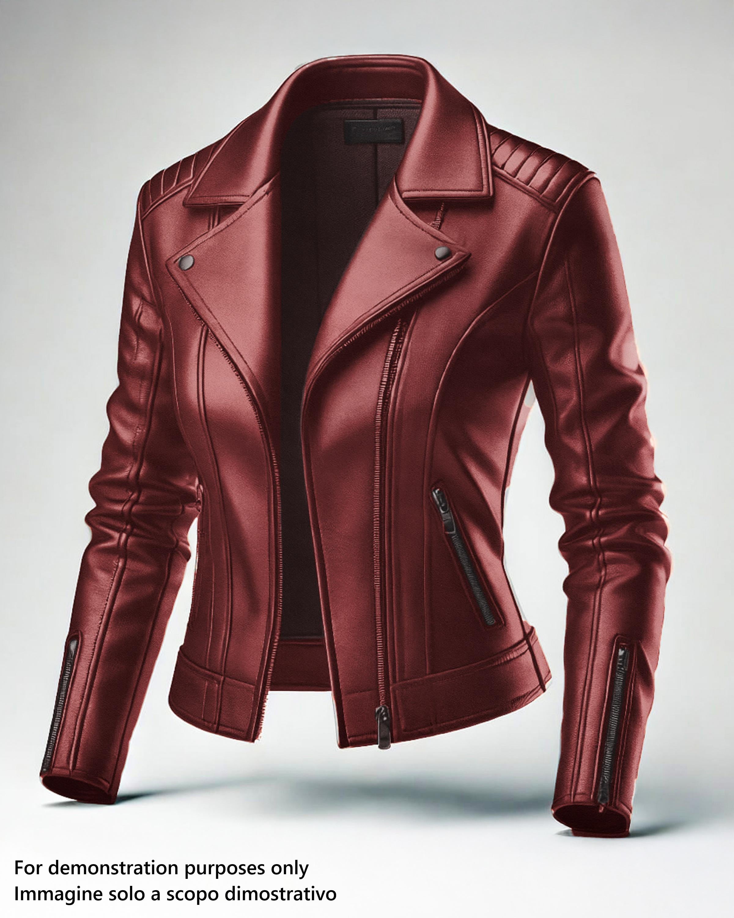 Dark red super soft leather skin, smooth supple lambskin NAPPA, silky sheepskin for garments B17624-TU La Garzarara