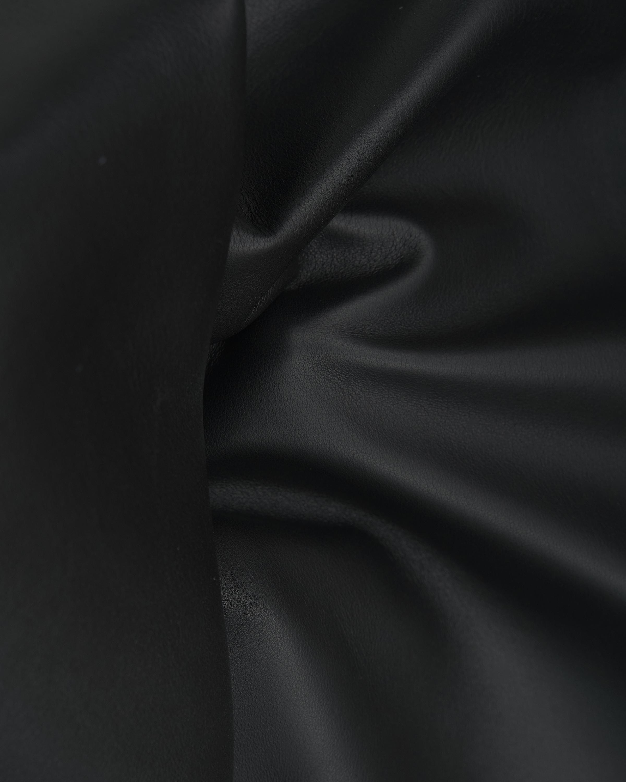 Premium black nappa lamb leather, black NAPPA sheepskin, smooth soft lambskin hide for CLOTHING 0.4 - 0.6 mm B19083-TB La Garzarara
