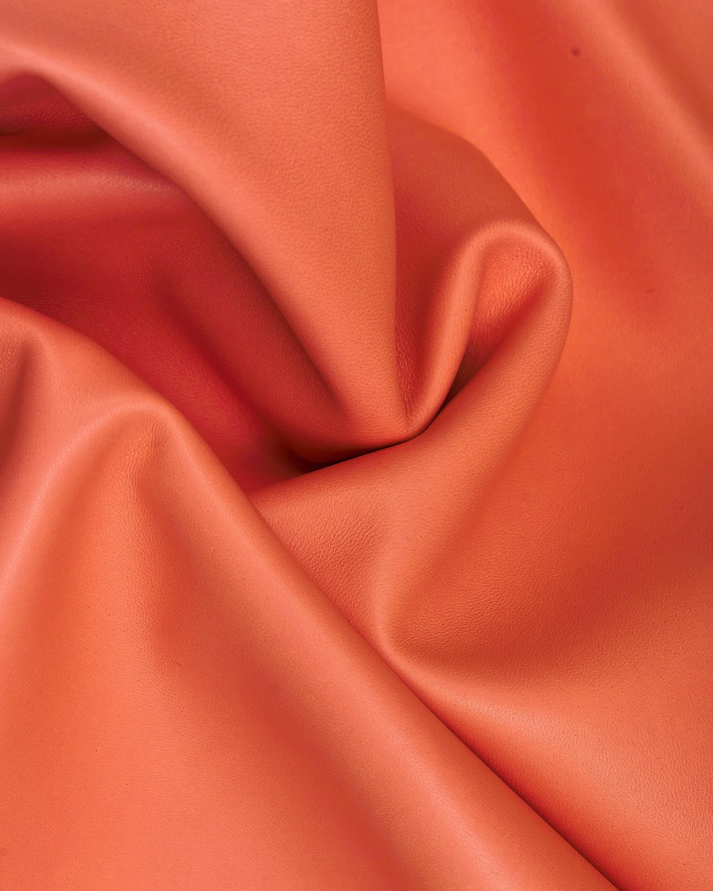 Thin leather skin, Salmon pink lambskin , very soft lamb for garments, in bundles or single hides B17593-TU La Garzarara