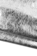 Silver METALLIC leather skin, sparkle WRINKLED goatskin, soft bright hide 0.8 - 1.0 mm B17386-MT La Garzarara