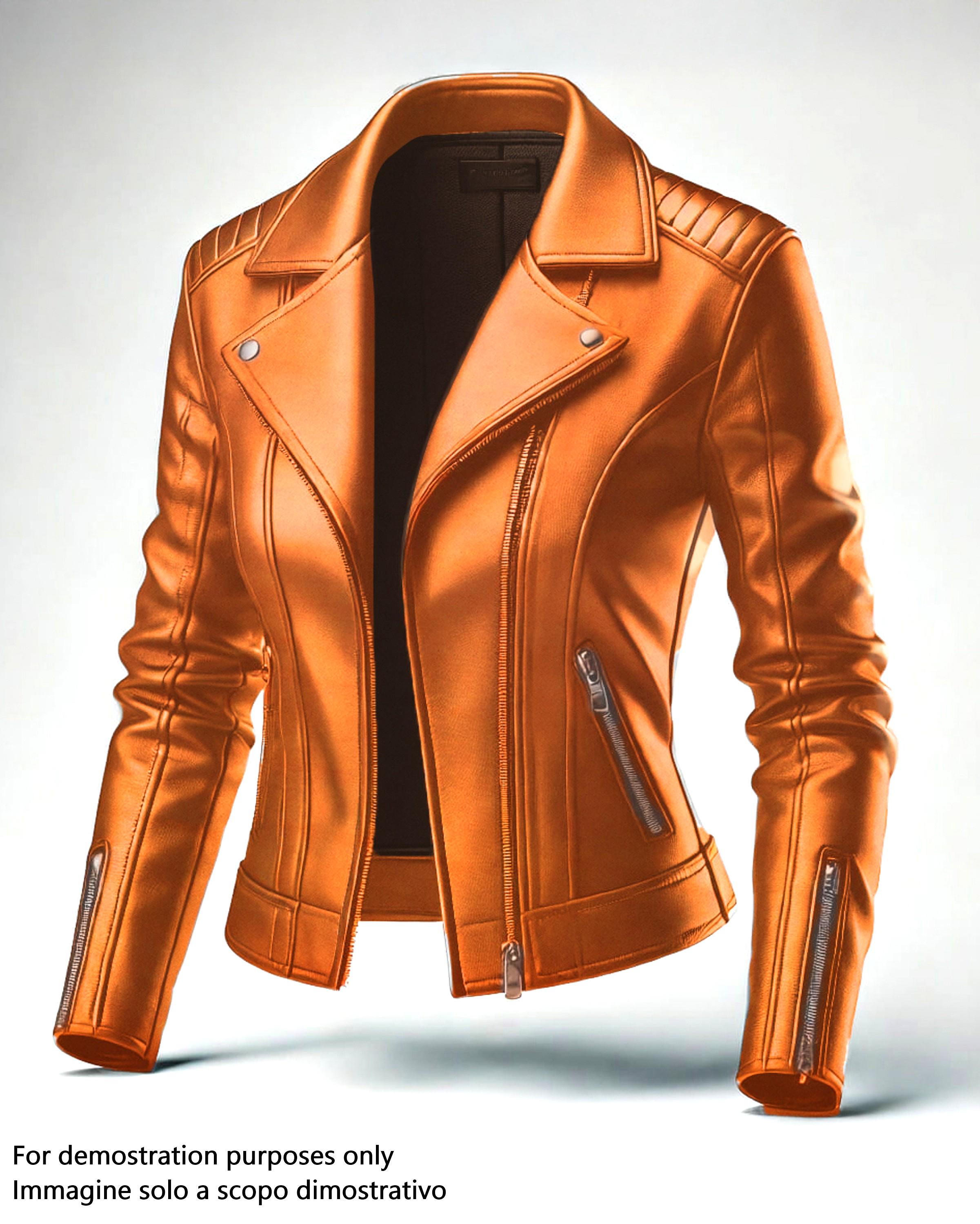 Orange lambskin leather for clothing, silky smooth sheepskin, super soft NAPPA, thin hide for garments, B17586-TU La Garzarara