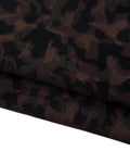 CAMOUFLAGE textured leather hide, bronze brown military print on suede calfskin B17318-MT(ST) La Garzarara