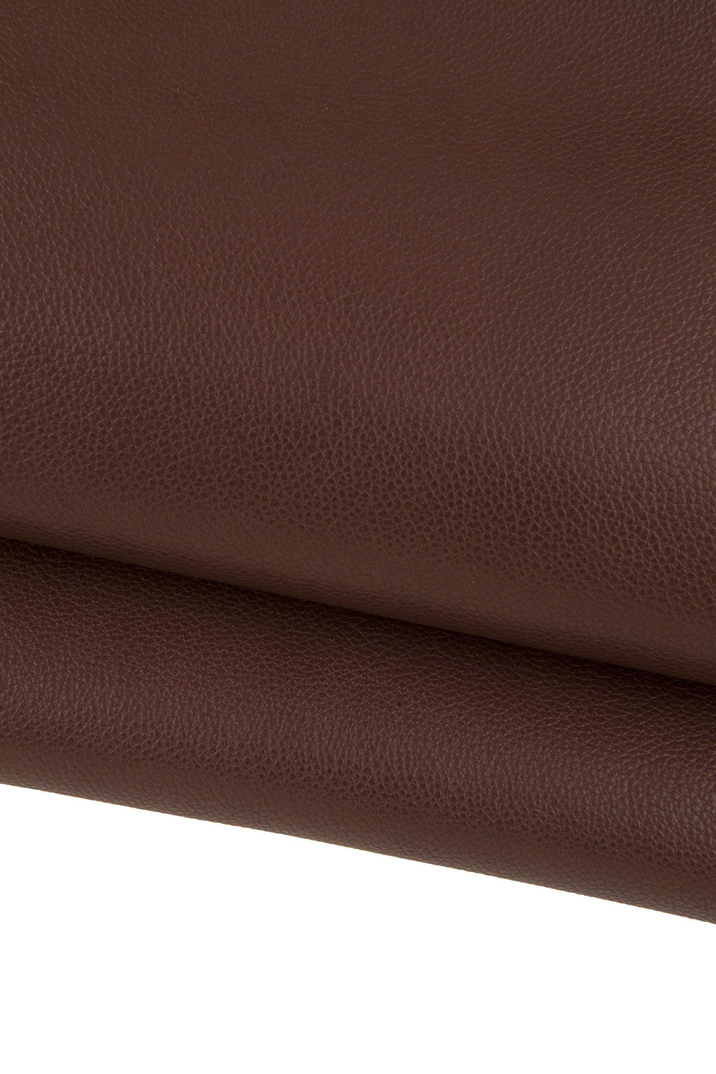 Reddish BROWN leather hide, tiny PEBBLE grain embossed calfskin, soft semi glossy, genuine italian cowhide 1.4 - 1.5 mm B17306-TU