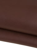 Reddish BROWN leather hide, tiny PEBBLE grain embossed calfskin, soft semi glossy, genuine italian cowhide 1.4 - 1.5 mm B17306-TU